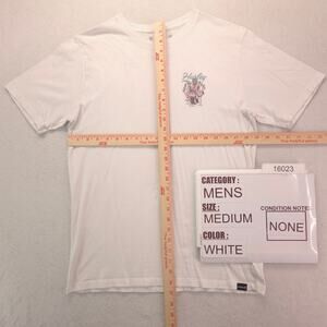 Hurley Casual Crew Neck Short Sleeve Graphic T-Shirt Mens Size Medium M White
